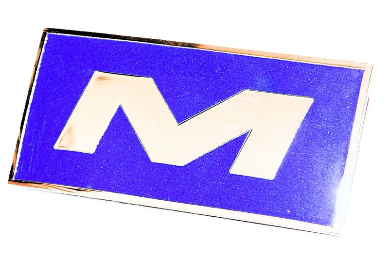 "M"-Emblem, emailliert, chrom/blau, M-Serie