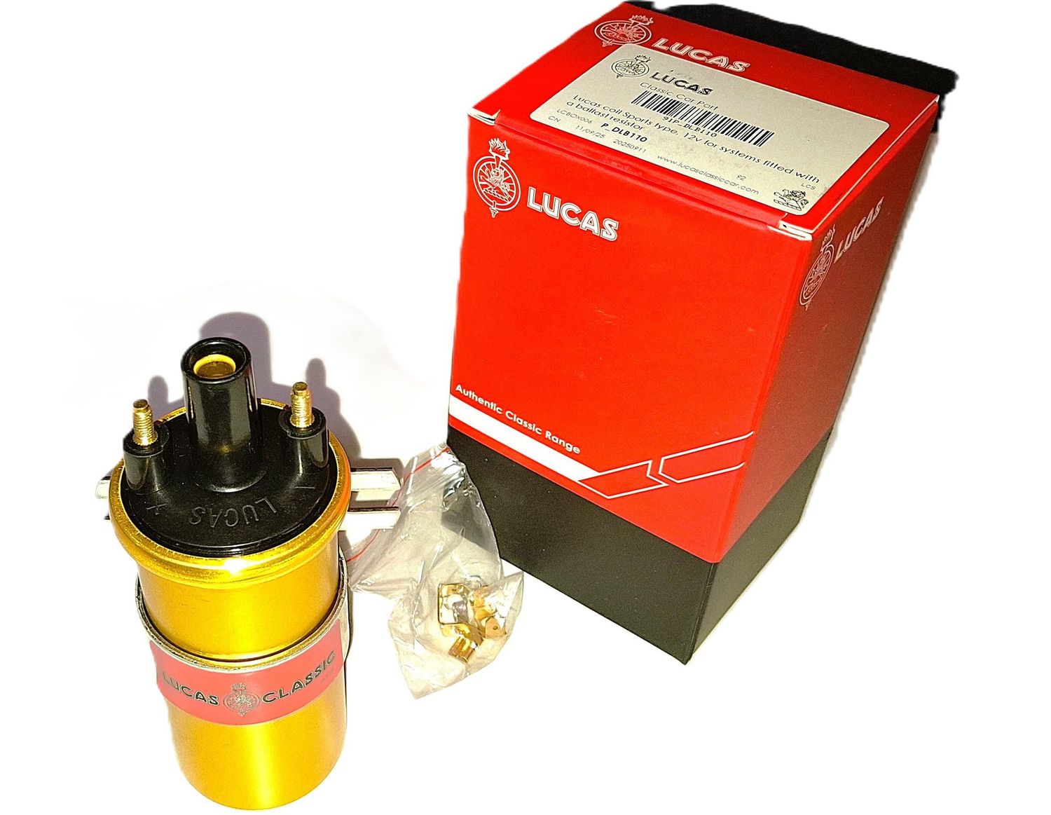 LUCAS-Hochleistungs-Zündspule 12V (nur für kontaktgesteuerte Zündanlagen) LUCAS-Hochleistungs-Zündspule 12V (nur für kontaktgesteuerte Zündanlagen)