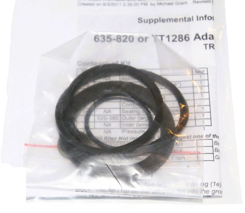 SATZ DICHTRINGE FÜR ADAPTER ZUM UMBAU AUF SPIN-ON-ÖLFILTER TR5-6 SATZ DICHTRINGE FÜR ADAPTER ZUM UMBAU AUF SPIN-ON-ÖLFILTER TR5-6