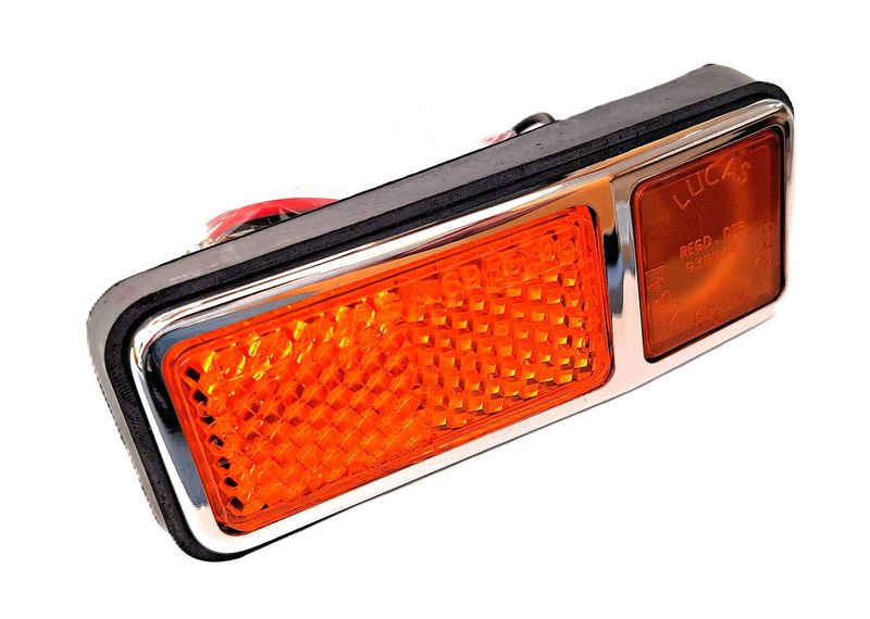 Seitenblinker komplett, Glas orange, M-Serie früh Seitenblinker komplett, Glas orange, M-Serie früh