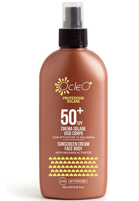 CREMA SOLARE SPRAY VISO CORPO 50+ OCLEO' 250 ML CREMA SOLARE SPRAY VISO CORPO 50+ OCLEO' 250 ML