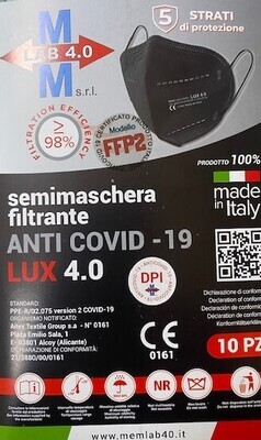 MASCHERA FILTRANTE ANTI COVID 19 LUX 4.0(MADE IN ITALY)