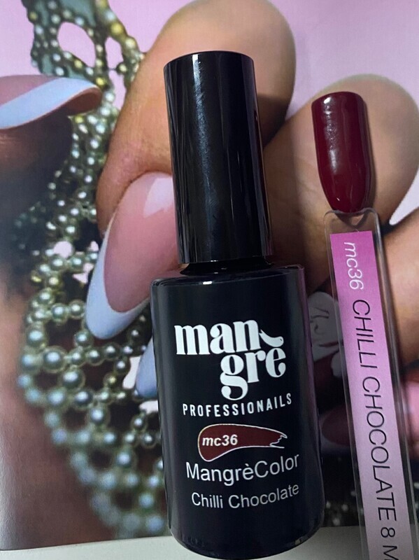 SMALTO SEMIPERMANENTE MANGRE' CHILLI CHOCOLATE MC36 8 ML SMALTO SEMIPERMANENTE MANGRE' CHILLI CHOCOLATE MC36 8 ML