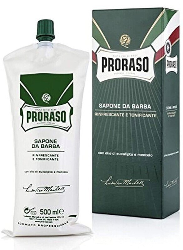 SAPONE DA BARBA RINFRESCANTE E TONIFICANTE PRORASO 500 ML SAPONE DA BARBA RINFRESCANTE E TONIFICANTE PRORASO 500 ML