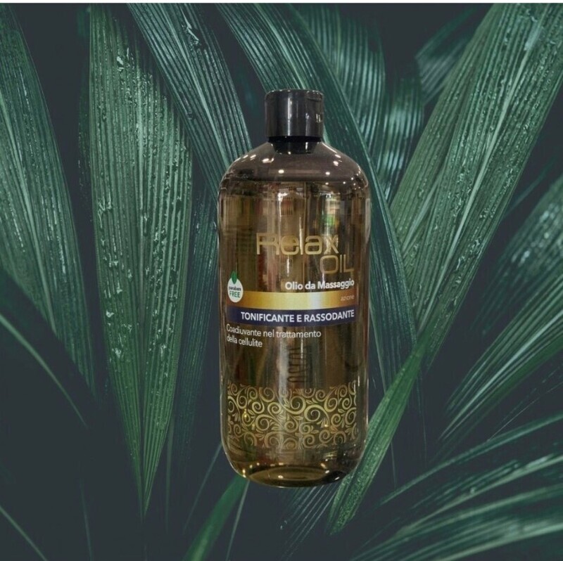 OLIO DA MASSAGGIO TONIFICANTE E RASSODANTE RELAX 500 ML OLIO DA MASSAGGIO TONIFICANTE E RASSODANTE RELAX 500 ML