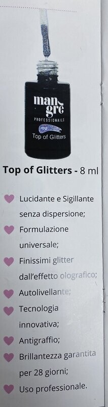 TOP OF GLITTERS MANGRE' 8 ML