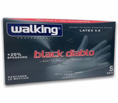 GUANTI WALKING BLACK DIABLO 100 PZ S