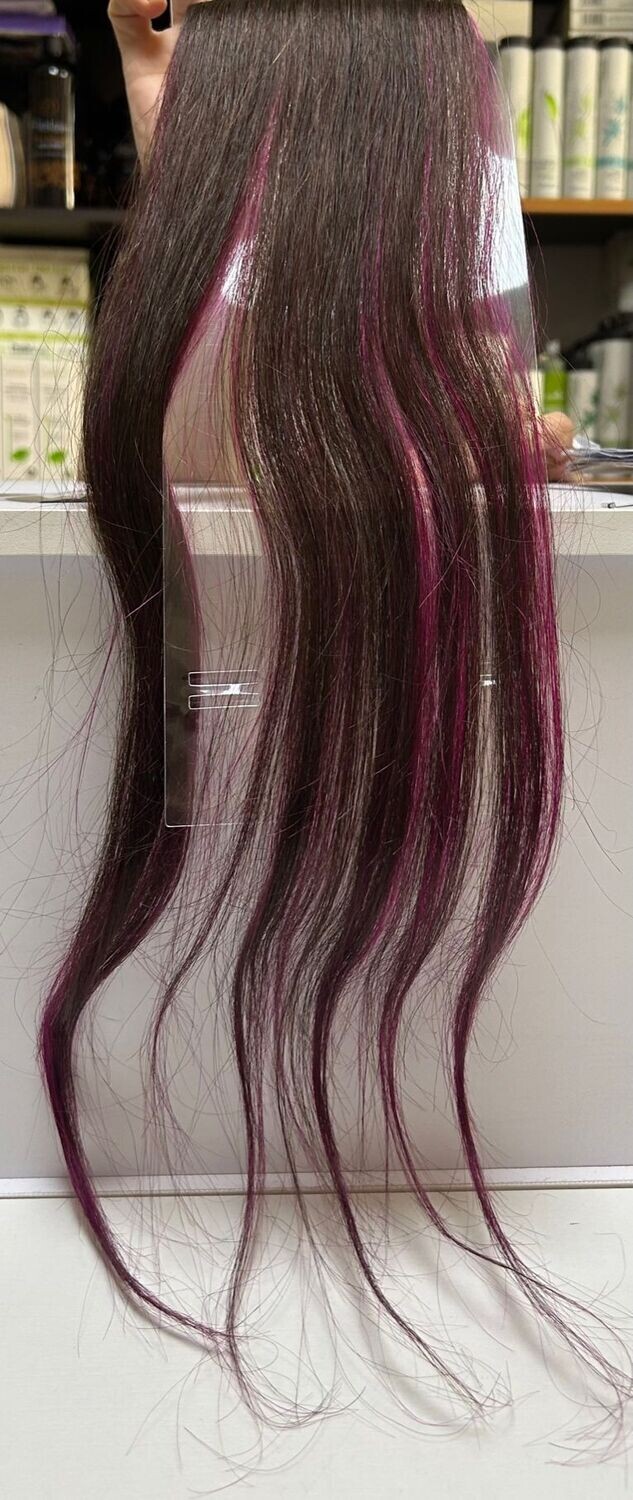 INVISIBLE 3 CLIP EUROSOCAP 50/55 CM 4RED/VIOLET CAPELLI VERI