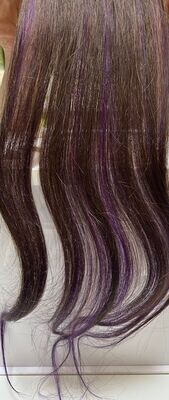 INVISIBLE 3 CLIP EUROSOCAP 50/55 CM 4 CASTANO VIOLET CAPELLI VERI