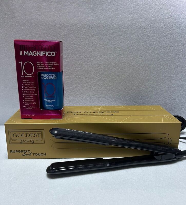 PIASTRA RETRO.UP GRADE ' RUPG957C DARK TOUCH OMAGGIO IL MAGNIFICO 10 IN 1 INTERCOSMO PIASTRA RETRO.UP GRADE ' RUPG957C DARK TOUCH OMAGGIO IL MAGNIFICO 10 IN 1 INTERCOSMO