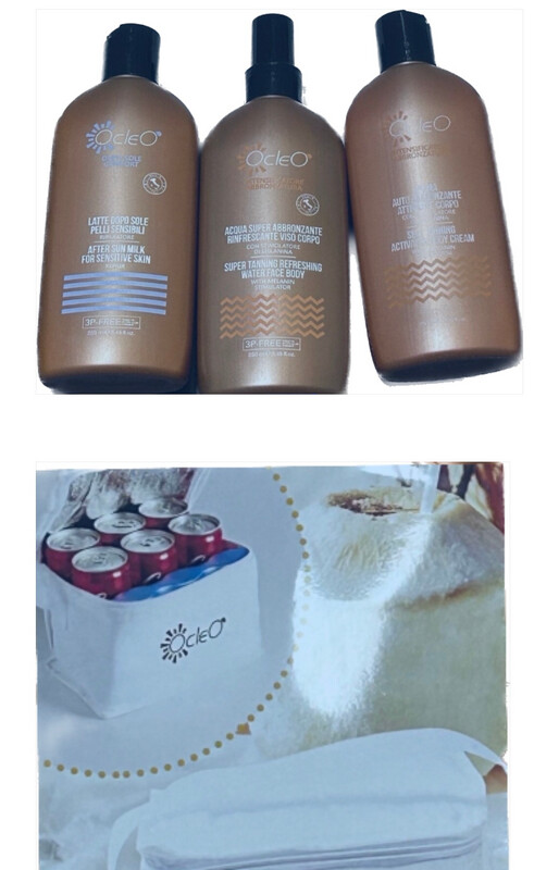 KIT TRE SOLARI A SCELTA OCLEO' CON IN OMAGGIO BORSA FRIGO OCLEO' KIT TRE SOLARI A SCELTA OCLEO' CON IN OMAGGIO BORSA FRIGO OCLEO'