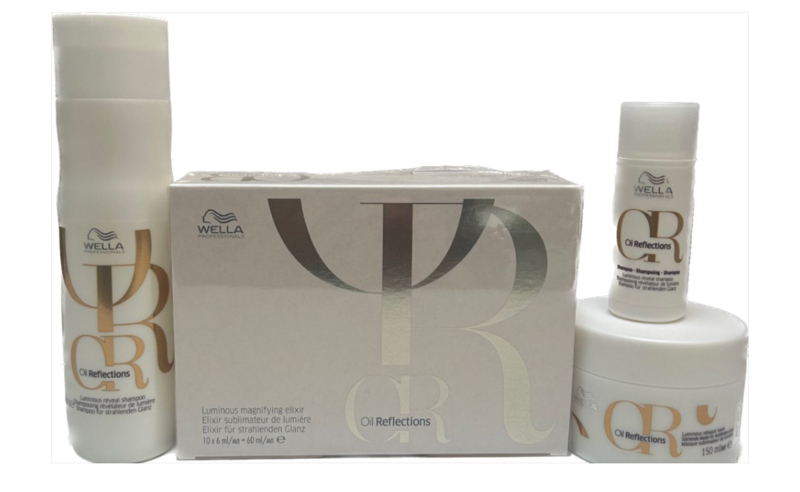 KIT WELLA OIL REFLECTIONS CON SHAMPOO 250 ML,MASCHERA 150 ML E FIALI ELISIR DI LUMINOSITA' 10X 6ML KIT WELLA OIL REFLECTIONS CON SHAMPOO 250 ML,MASCHERA 150 ML E FIALI ELISIR DI LUMINOSITA' 10X 6ML
