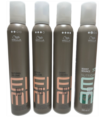 MOUSSE EIMI WELLA 300 ML NATURAL VOLUME,EXTRA VOLUME,BOOST BOUNCE,SHAPE CONTROL