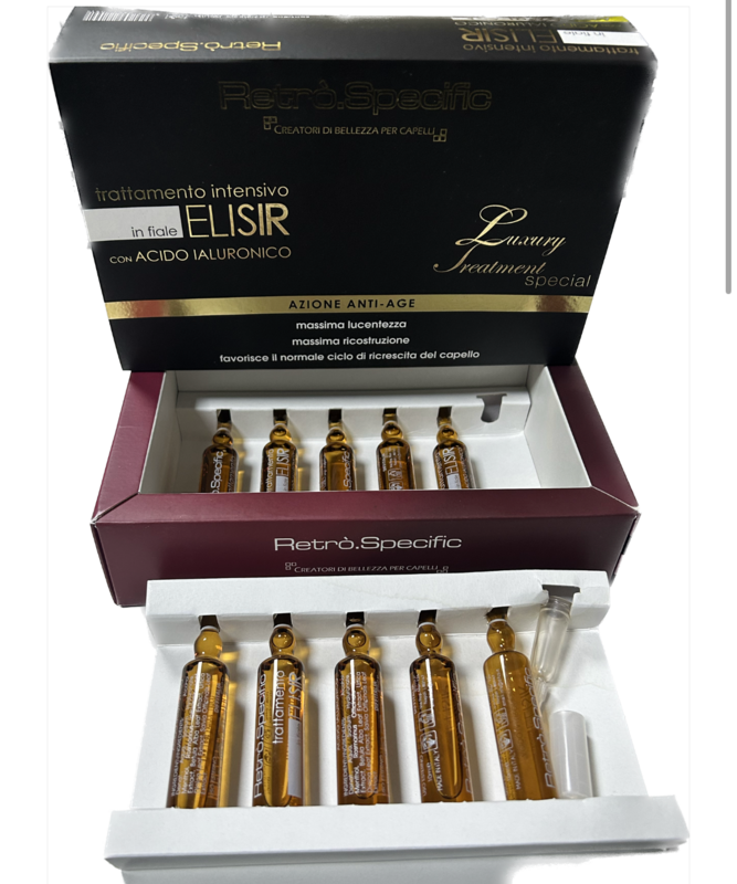 TRATTAMENTO INTENSIVO ELISIR RETRO' X 10 FIALI IN OMAGGIO SHAMPO ANTICADUTA  MOOD CELL FORCE 400 ML