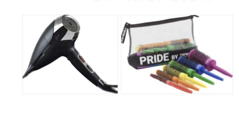 PHON GHD HELIOS NERO  PIU' SET 6 SPAZZOLE ORIGINAL TERMIX PRIDE