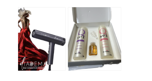 PHON RETRO' EXCELSA DIADEMA CON DIFFUSORE E DUE BECCUCCI PIU' Q6 HAIR REPAIR SYSTEM ELGON