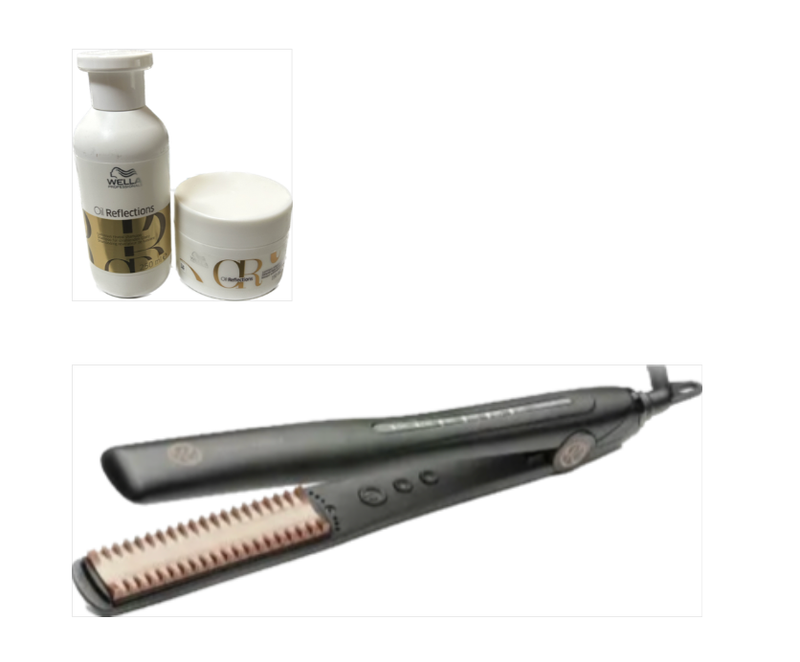 PIASTRA RETRO.COIFFEUR COMB HAIR STRAIGHTENER PIU'SHAMPOO WELLA OIL REFLECTIONS 250 ML E MASCHERA 150 ML