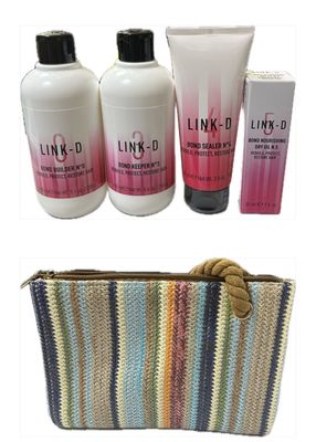 KIT LINK D CON BOND BUILDER 0 250 ML BOND KEEPER 3 250 ML BOND SEALER 4 100 ML DRY OIL N 5 30 ML IN OMAGGIO POCHETTE ELGON