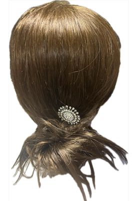 Fermaglio  con strass a girasole