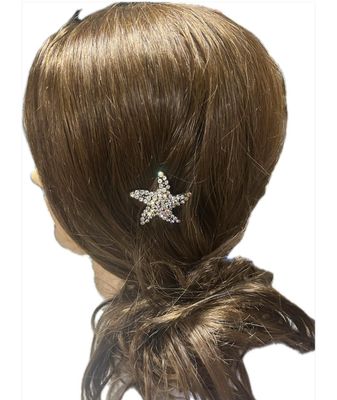Fermaglio  con strass a stella