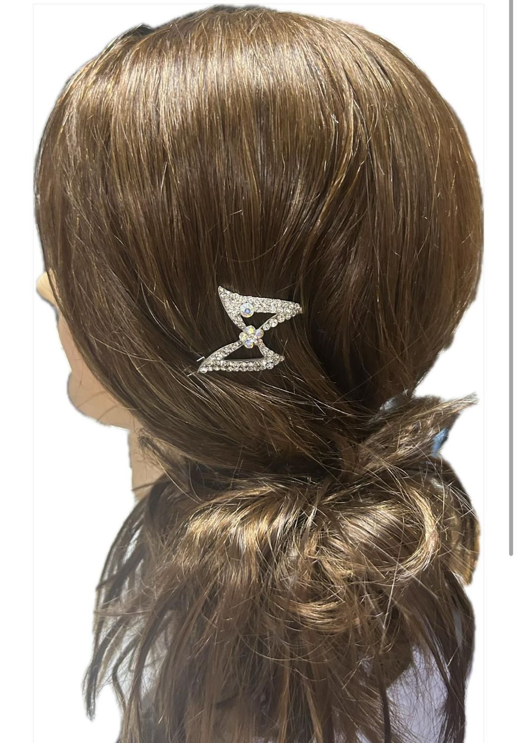 Fermaglio  con strass a forma di farfalla