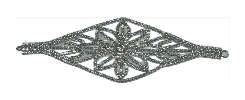 Fermaglio per capelli con strass e punti luce  con fiore ideale per raccolti