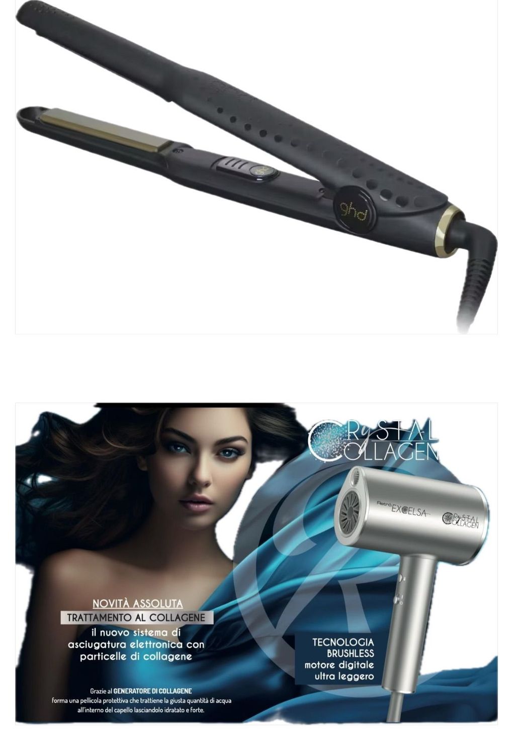 PIASTRA MINI GHD NEW EDITION PIU' PHON RETRO' EXCELSA CRYSTAL COLLAGEN