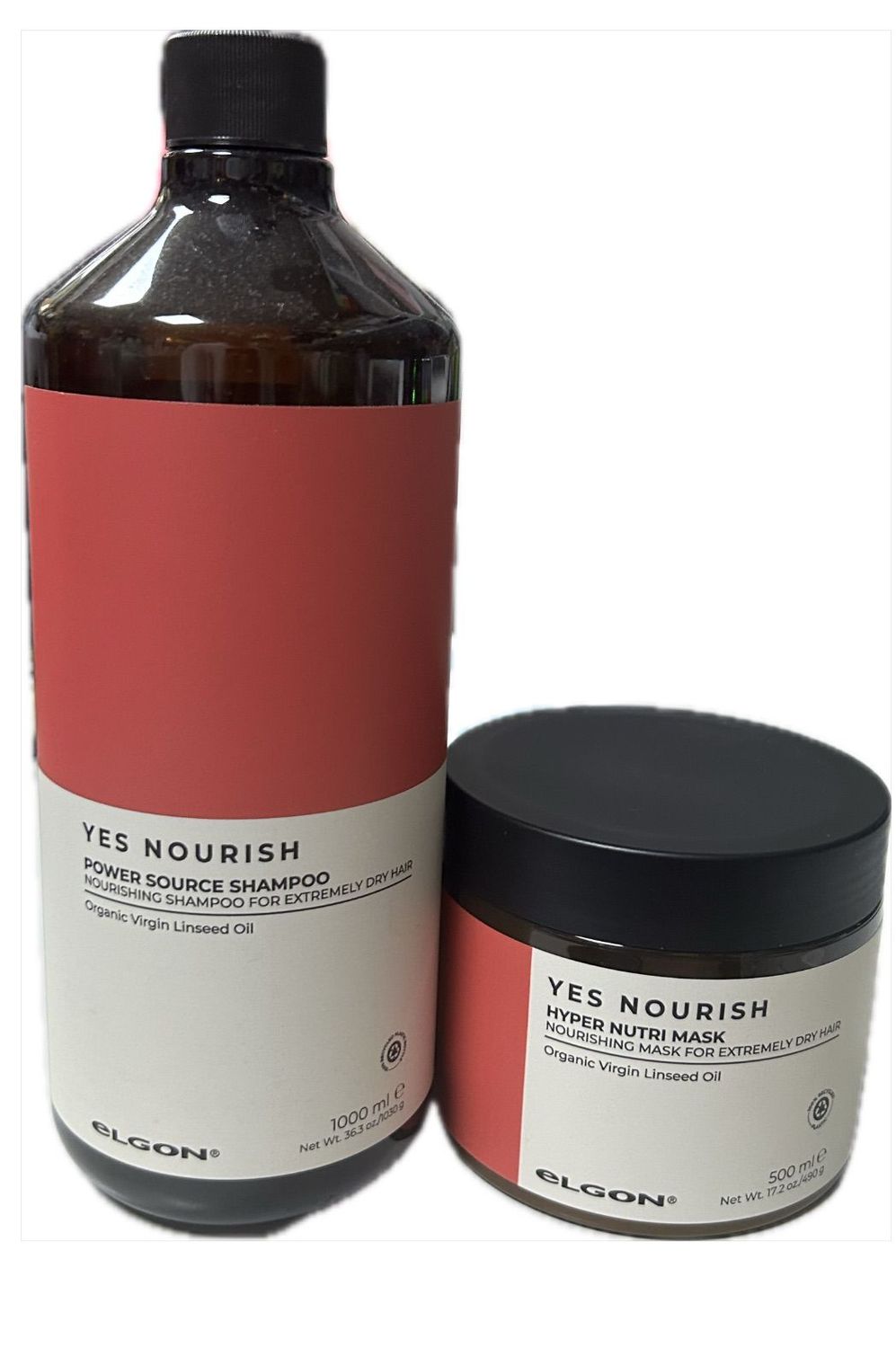 KIT ELGON CON SHAMPOO LT YES NOURISH E MASCHERA 500 ML YES NOURISH