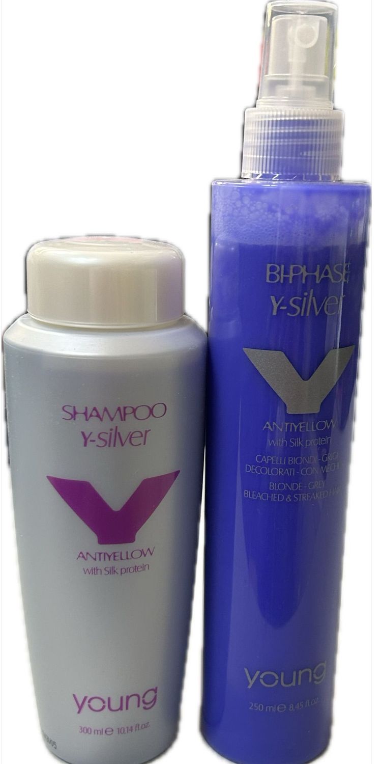 KIT ANTIGIALLO YOUNG CON SHAMPOO300 ML E MOUSSE 250 ML YOUNG Y-SILVER