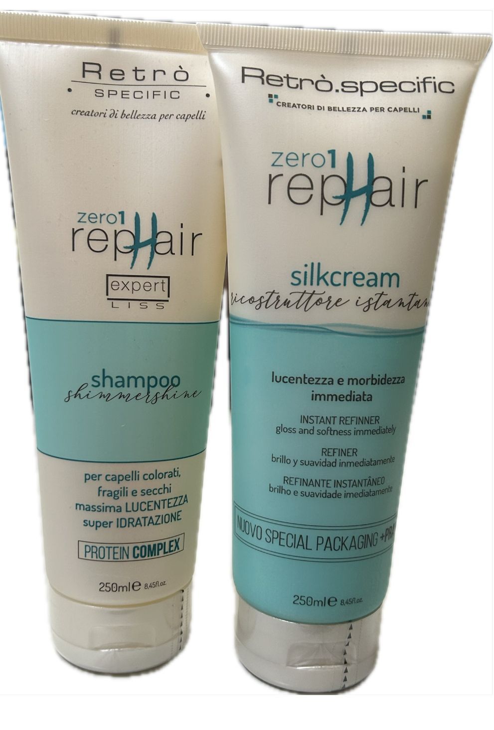 SHAMPOO RETRO' 250 ML ZERO1 REPAIR PIU' SILK CREAM RETRO' 250 ML