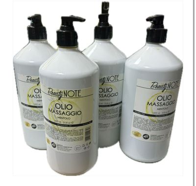 OLIO DA MASSAGGIO AL MENTOLO LT CON DOSATORE BEAUTY NOTE X 4 PZ OLIO DA MASSAGGIO AL MENTOLO LT CON DOSATORE BEAUTY NOTE X 4 PZ