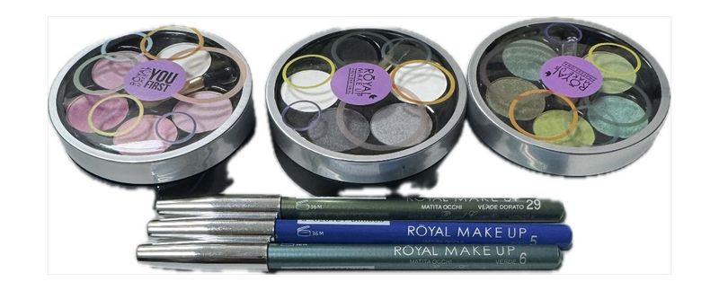 TRIS OMBRETTO MARGHERITA PIU' TRE MATITE OCCHI ROYAL MAKE-UP TRIS OMBRETTO MARGHERITA PIU' TRE MATITE OCCHI ROYAL MAKE-UP