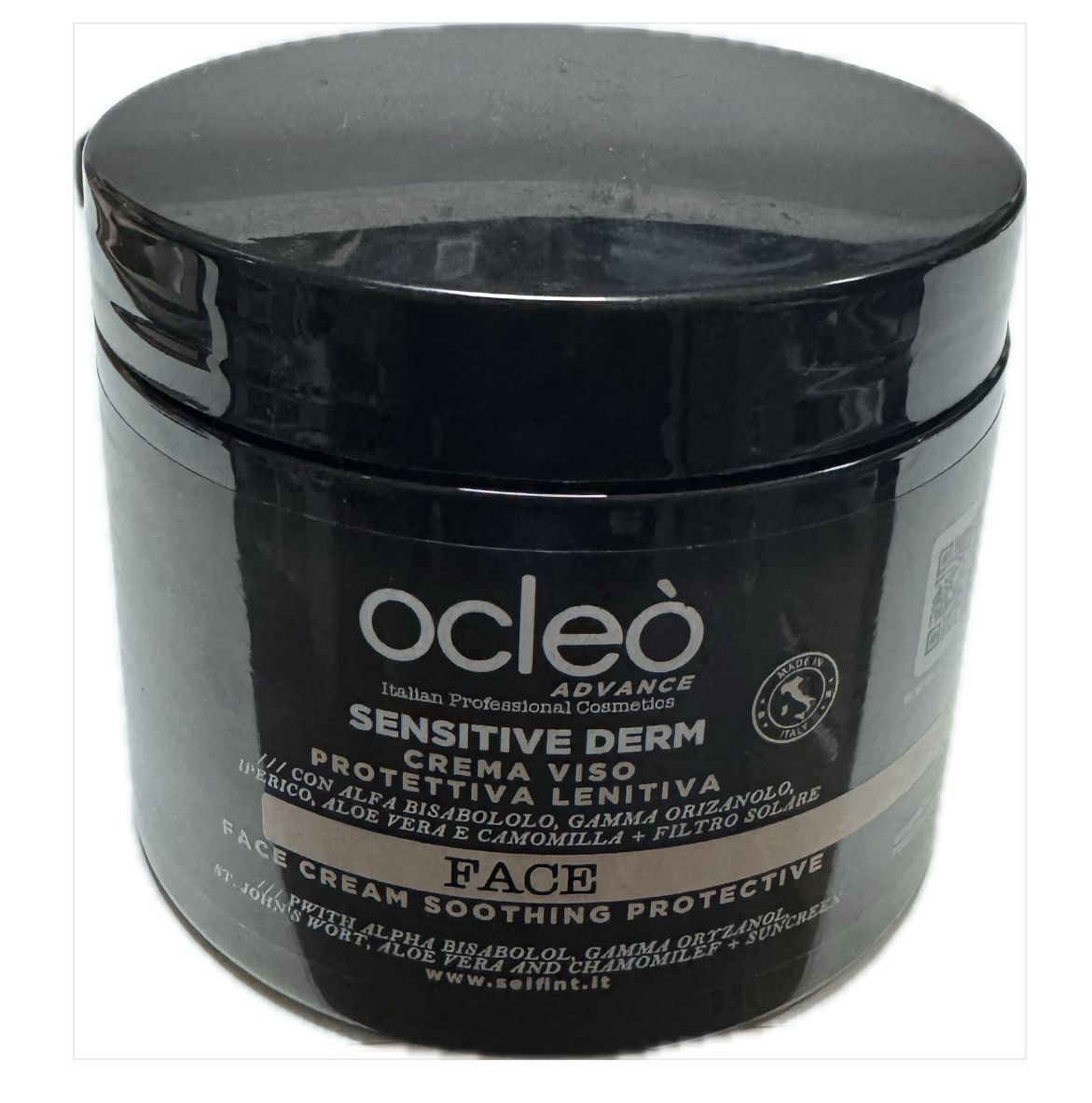 CREMA VISO PROTETTIVA LENITIVA CON FILTRO SOLARE OCLEO' 500 ML