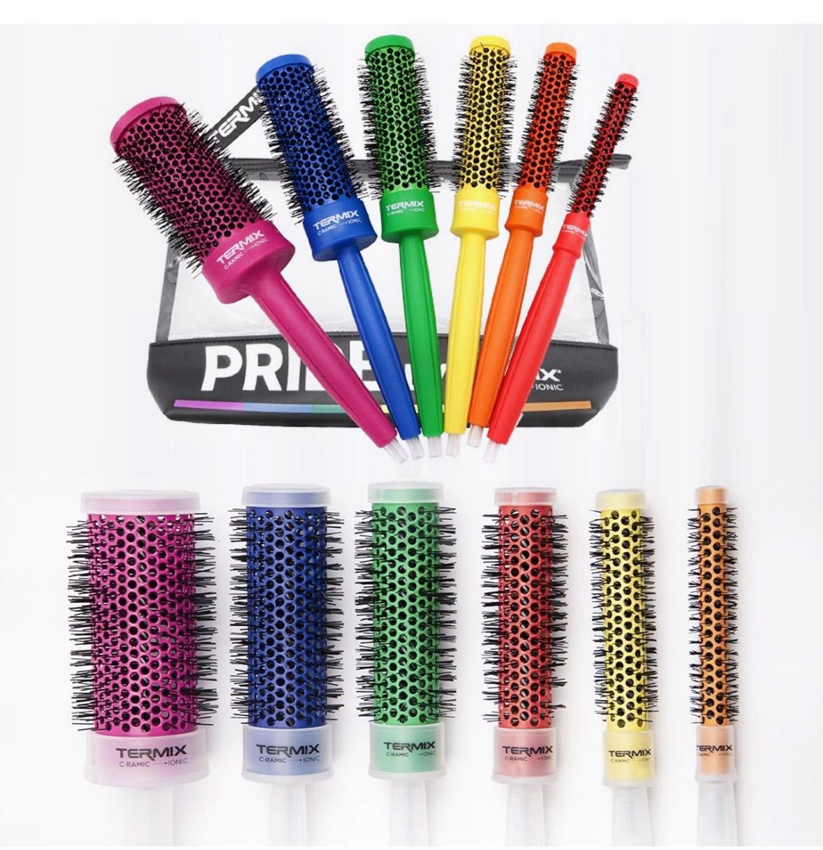 PIASTRA RETRO' EXCELSA GENIUS PRO + KIT 6 SPAZZOLE ORIGINAL TERMIX PRIDE CON COMODA BORSETTA