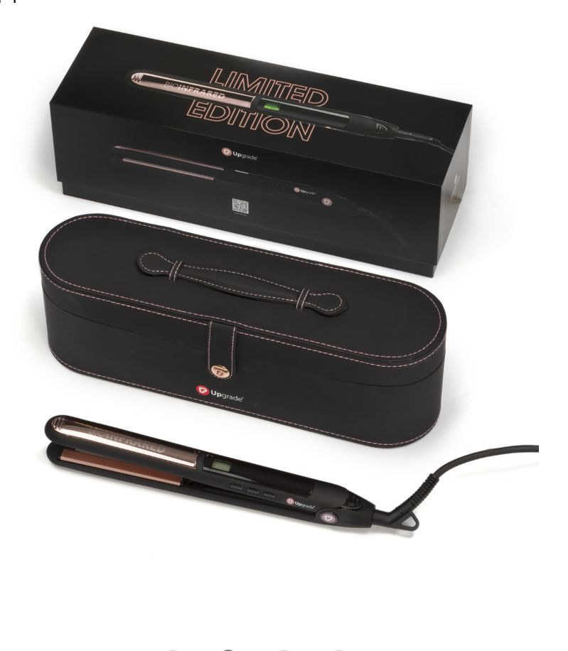 PIASTRA UP GRADE BIO INFRARED LIMITED EDITION SLIM CON POCHETTE TERMORESISTENTE + KIT MARE WELLA  PIU'LATTE DOPOSOLE E PROTEZIONE 30 ROYAL COSMETIC IN REGALO OROLOGIO SUN E BAG MARE