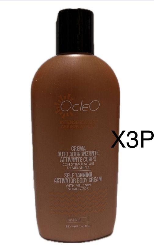 CREMA AUTOABBRONZANTE OCLEO' ATTIVANTE CON MELANINA 250 ML X 3 PZ