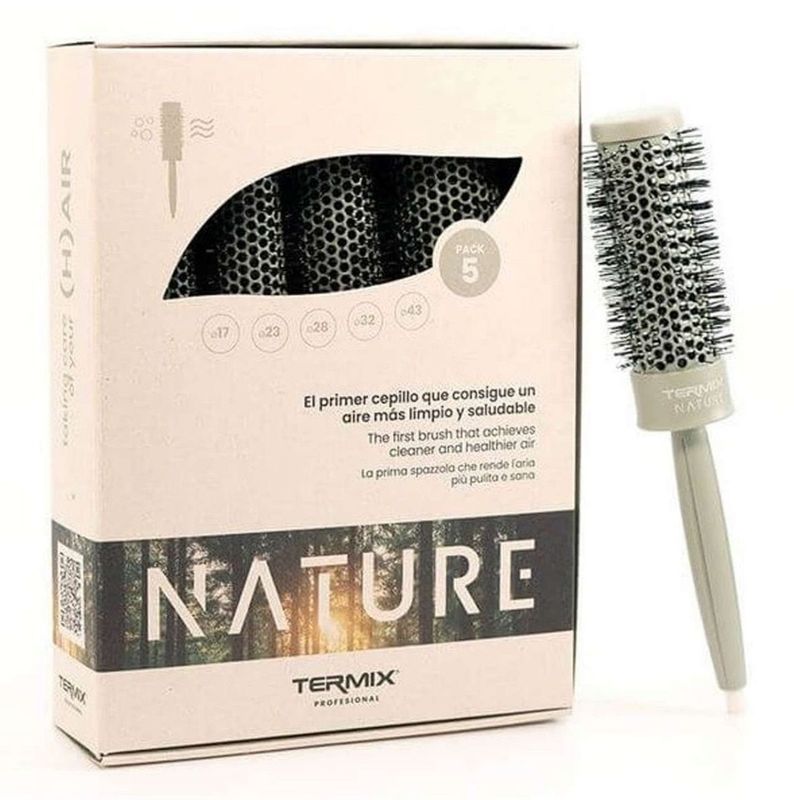 TERMIX NATURE KIT 5 SPAZZOLE TERMICHE ROTONDE PROFESSIONAL TECNOLOGIA PURE TECH
