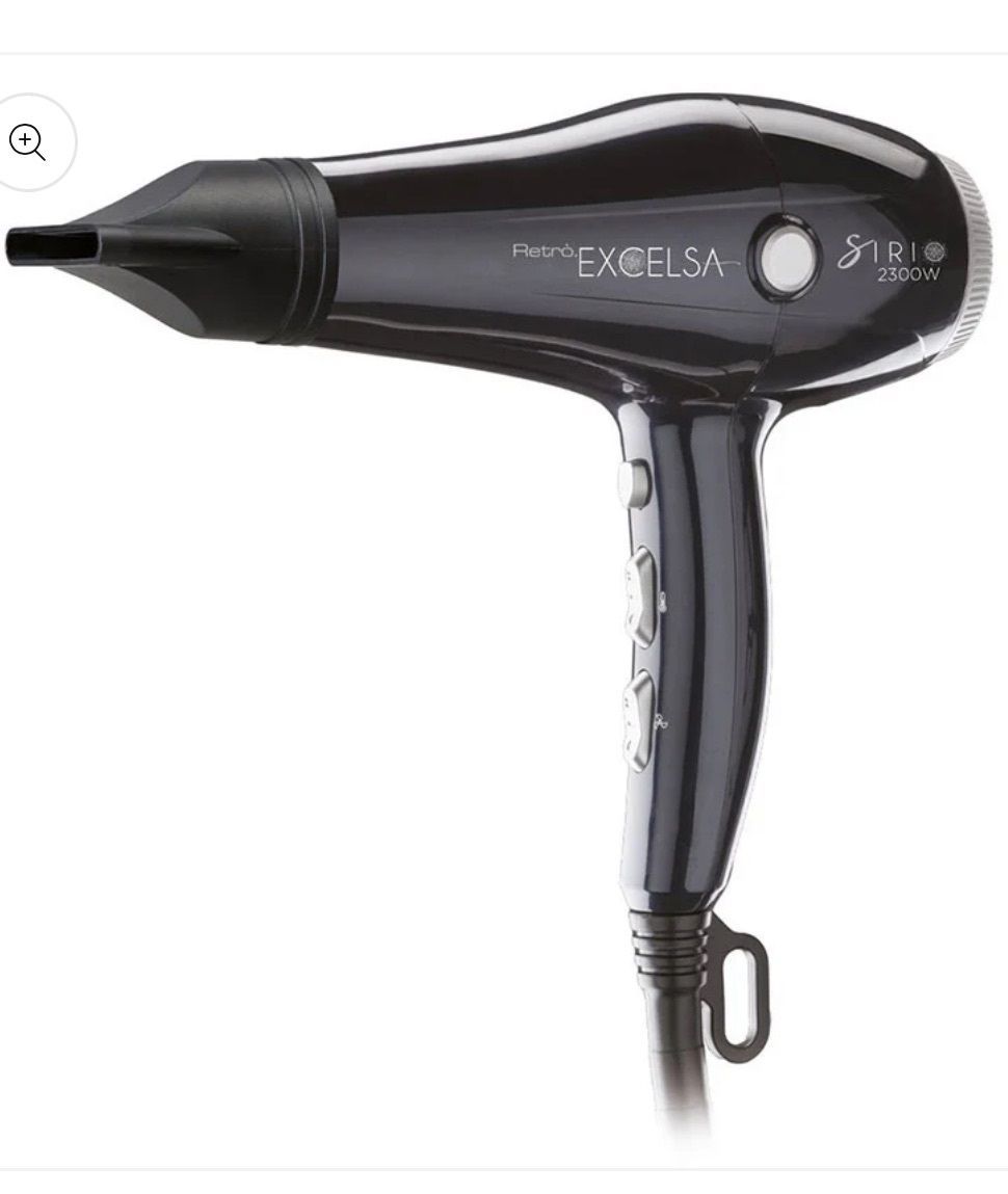 PHON RETRO' EXCELSA BLACK SIRIO 2300 WATT + STYLING DUO GIFT SET GHD