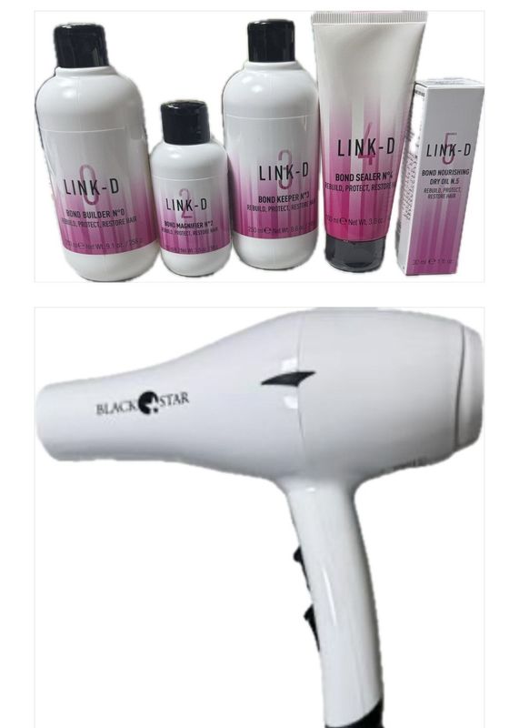 KIT LINK D CON BOND BUILDER 0 250 ML BOND MAGNIFIER N2 100 ML BOND KEEPER 3 250 ML BOND SEALER 4 100 ML DRY OIL N 5 30 ML IN OMAGGIO PHON BLACK STAR TURBO PIUMA BIANCO KIT LINK D CON BOND BUILDER 0 250 ML BOND MAGNIFIER N2 100 ML BOND KEEPER 3 250 ML BOND SEALER 4 100 ML DRY OIL N 5 30 ML IN OMAGGIO PHON BLACK STAR TURBO PIUMA BIANCO