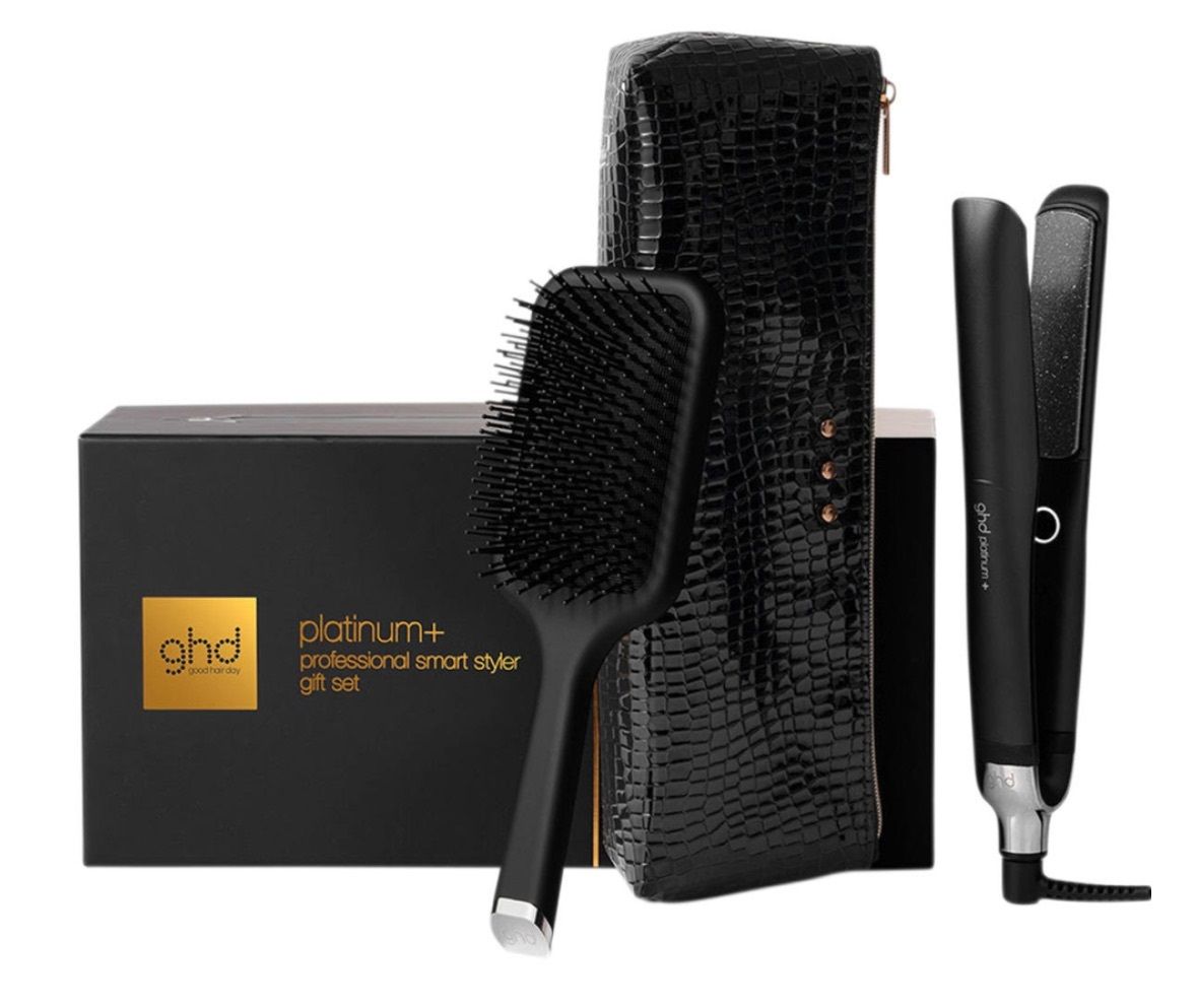 SET GHD PLATINUM GIFT SET CHERRY CHIC PIU' PHON BLACK STAR TURBO PIUMA NERO + TERMOPROTETTORE GHD