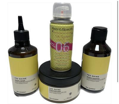 KIT YES SHINE SHAMPOO 250 ML,MASK 250 ML,WATER BALM 200 ML IN OMAGGIO SPRAY LUCIDANTE RETRO'100 ML PIU' PHON BLACK STAR TURBO PIUMA KIT YES SHINE SHAMPOO 250 ML,MASK 250 ML,WATER BALM 200 ML IN OMAGGIO SPRAY LUCIDANTE RETRO'100 ML PIU' PHON BLACK STAR TURBO PIUMA