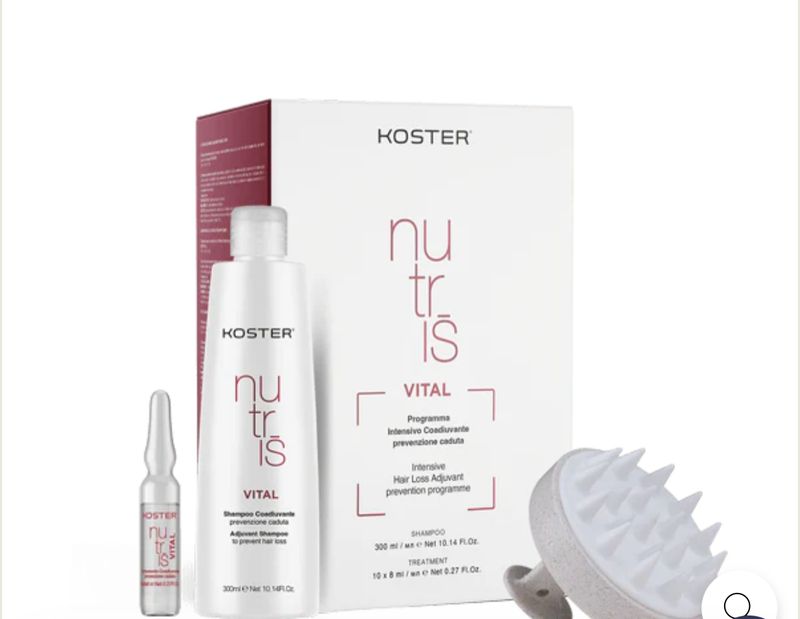 KOSTER NUTRIS VITAL KIT PREVENZIONE CADUTA CON SHAMPOO E FIALI PIU' GRATTINO KOSTER NUTRIS VITAL KIT PREVENZIONE CADUTA CON SHAMPOO E FIALI PIU' GRATTINO