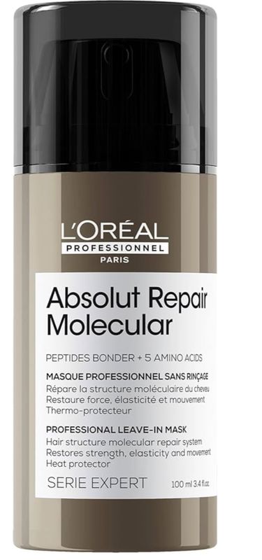 L'OREAL PROFESSIONEL SERIE EXPERT ABSOLUTE REPAIR MOLECULAR LEAVE.IN MASK 100 ML L'OREAL PROFESSIONEL SERIE EXPERT ABSOLUTE REPAIR MOLECULAR LEAVE.IN MASK 100 ML