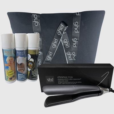 PIASTRA GHD CHRONOS MAX +KIT MARE CON TRIS SOLARI ROYAL SPRAY SOLARE ANALLERGICO 150 ML SPRAY BIMBI 150 ML SPRAY ABBRONZANTE 150 ML IN OMAGGIO BORSA GHD PIASTRA GHD CHRONOS MAX +KIT MARE CON TRIS SOLARI ROYAL SPRAY SOLARE ANALLERGICO 150 ML SPRAY BIMBI 150 ML SPRAY ABBRONZANTE 150 ML IN OMAGGIO BORSA GHD