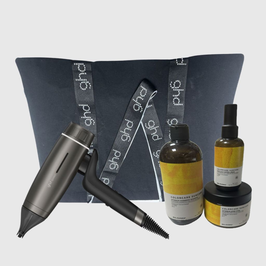 KIT MARE CON PHON GHD SPEED 2100 WATT + SET MARE ELGON SUN SHAMPOO MASK E LEAVE-IN IN REGALO BORSA GHD KIT MARE CON PHON GHD SPEED 2100 WATT + SET MARE ELGON SUN SHAMPOO MASK E LEAVE-IN IN REGALO BORSA GHD