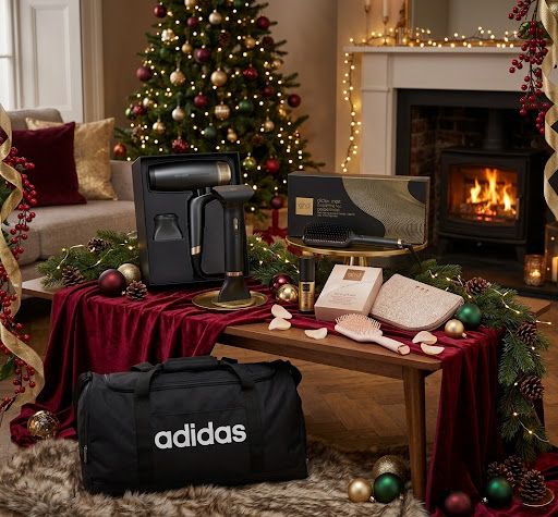 KIT GHD CON PHON GHD SPEED NERO OPACO+ SPAZZOLA ELETTRICA GHD GLIDEMAX+ STYLE GIFT SET CASHMERE POCHETTE E SPAZZOLA + BORSONE ADIDAS