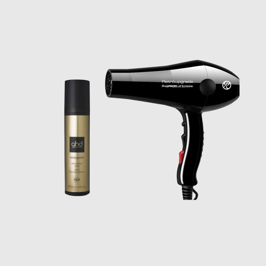 PHON RETRO'.UPGRADE SIMPLYPRO BLACK 2100 WATT  PIU' TERMOPROTETTORE GHD 250 ML