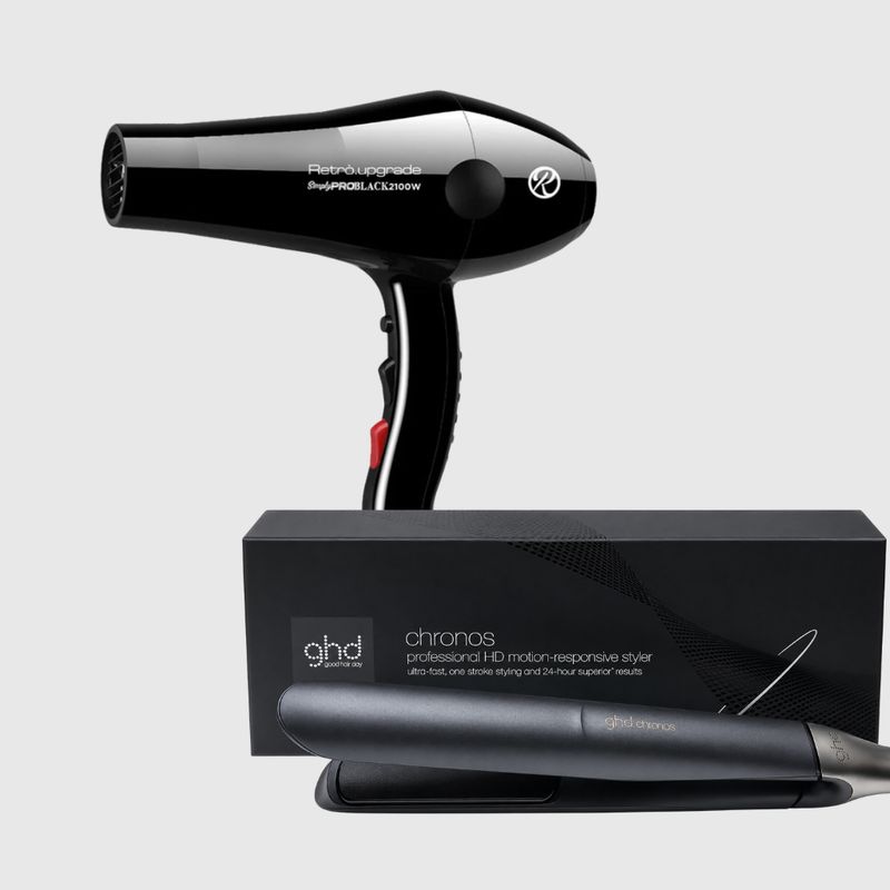 PIASTRA GHD CHRONOS NERA PIU' PHON RETRO' SIMPLY PRO BLACK 2100 WATT