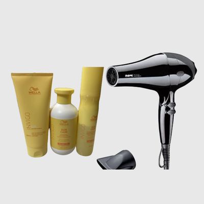 PHON MOVE AIR 9000 BLACK 2100 WATT + KIT MARE CON SHAMPOO WELLA SUN 300 ML CONDITIONER 250 ML SPRAY CORPO CAPELLI 150ML
