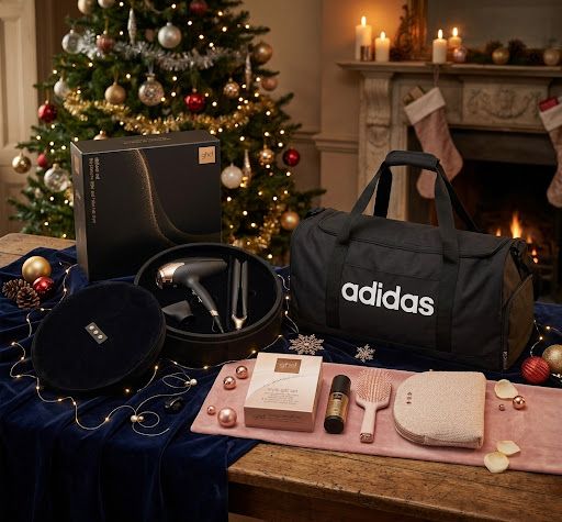 NUOVO COFANETTO GHD DELUXE 2026 CON PIASTRA CHRONOS E PHON HELIOS + STYLE GIFT SET CASHMERE 2026 SPAZZOLA PADDLE E TERMOPROTETTORE GHD + BORSONE ADIDAS NUOVO COFANETTO GHD DELUXE 2026 CON PIASTRA CHRONOS E PHON HELIOS + STYLE GIFT SET CASHMERE 2026 SPAZZOLA PADDLE E TERMOPROTETTORE GHD + BORSONE ADIDAS
